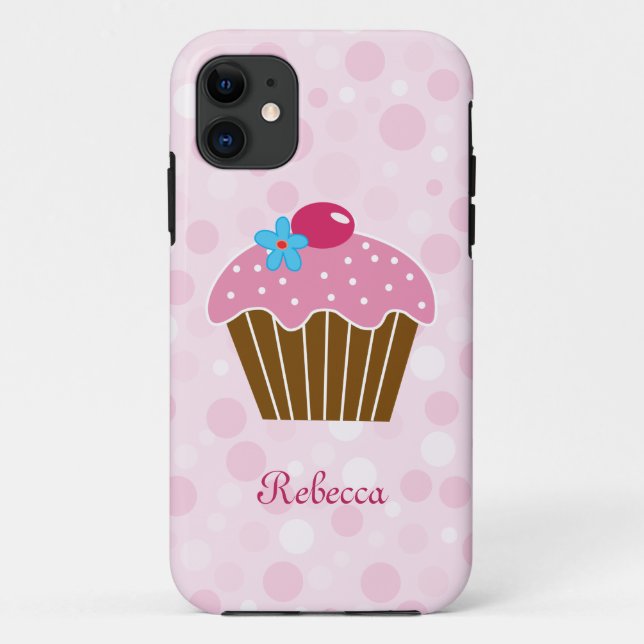 Funda De Case-Mate Para iPhone Magdalena rosada dulce (Reverso)