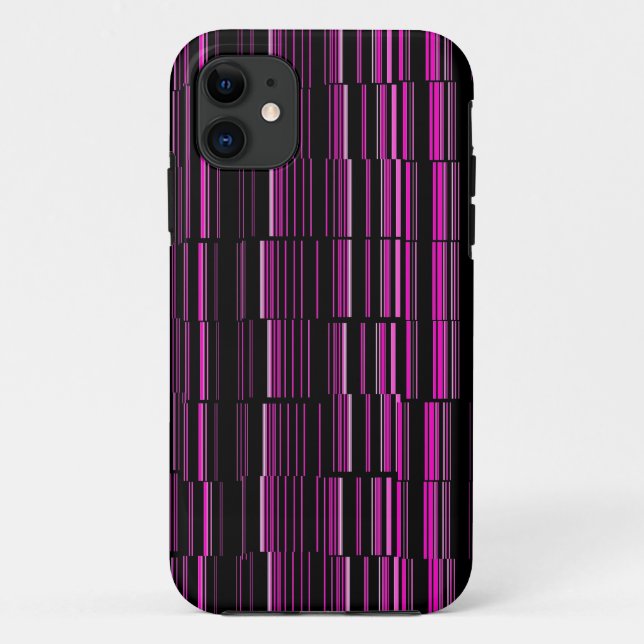 Funda De Case-Mate Para iPhone Magenta moderna muy Guay a rayas (Reverso)