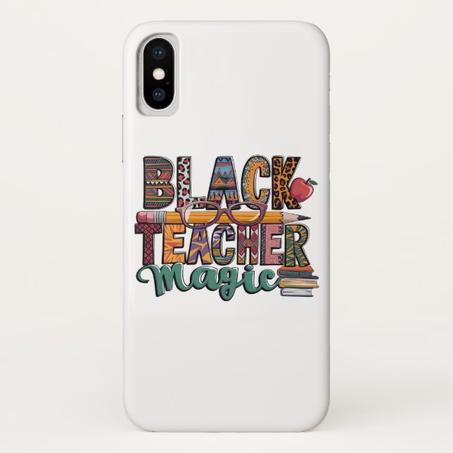 Funda De Case-Mate Para iPhone Magia de profesores negros: Inspire y proteja (Reverso)