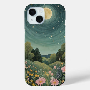 Funda Para iPhone 15 Magnífica pradera de luna