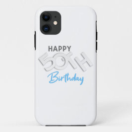 Funda Para iPhone 11 Magnífica tipografía de cumpleaños número 50