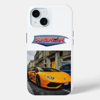 Magnífico diseño Funda para iPhone 15 de Supercar.