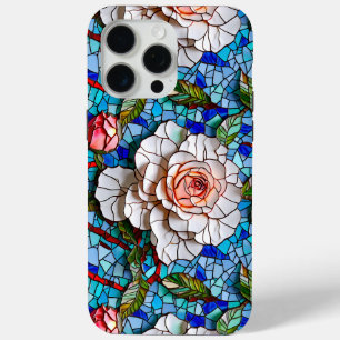 Funda Para iPhone 15 Pro Max Magnífico patrón de flores de mosaico