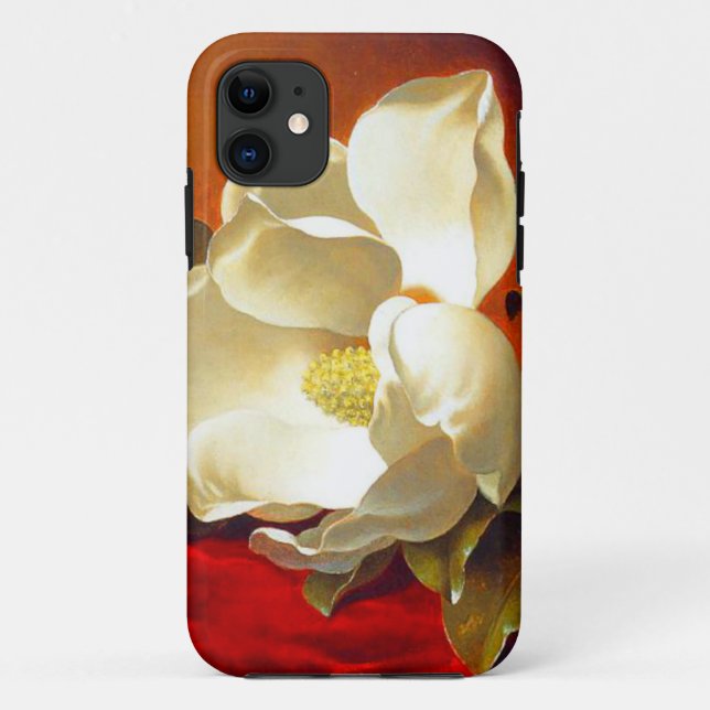 Funda De Case-Mate Para iPhone Magnolia en Terciopelo Rojo Martin Johnson Heade (Reverso)