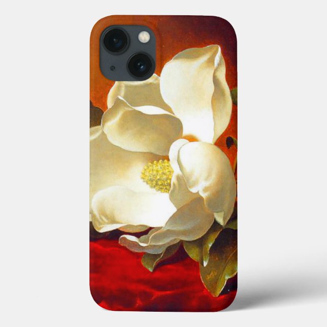 Funda De Case-Mate Para iPhone Magnolia en Terciopelo Rojo Martin Johnson Heade (Reverso)