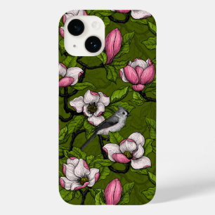 Funda Para iPhone 14 De Case-Mate Magnolia y pájaro del titmouse 2