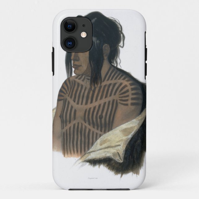 Funda De Case-Mate Para iPhone Mahsette-Kuiuab, jefe de los indios del Cree, (Reverso)