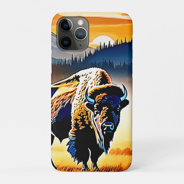 Funda De Case-Mate Para iPhone Majestic Bison Sunset (Reverso)