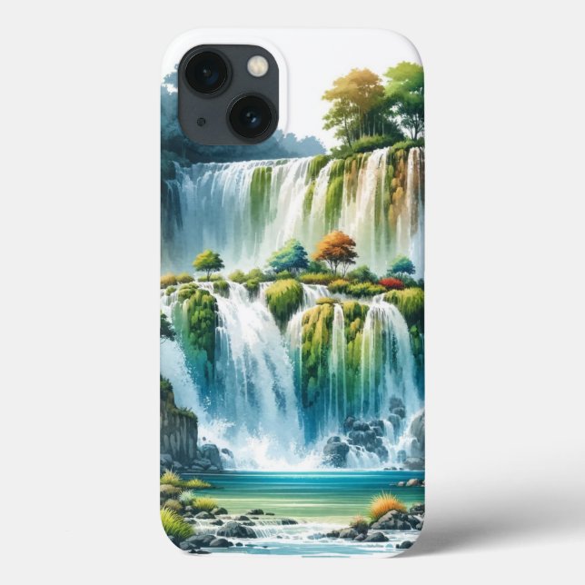 Funda De Case-Mate Para iPhone Majestic Cascade Serenity (Reverso)