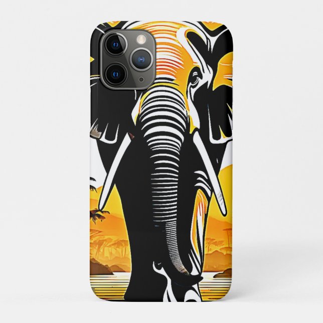 Funda De Case-Mate Para iPhone Majestic Elephant Sunset (Reverso)