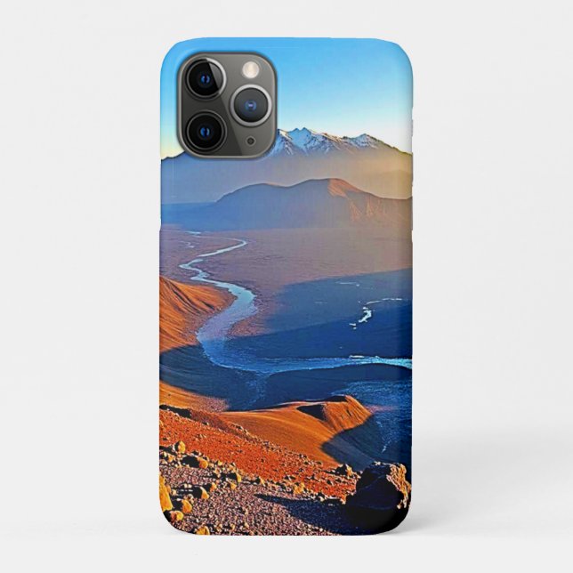 Funda De Case-Mate Para iPhone Majestic Mountain Valley Flow Design (Reverso)
