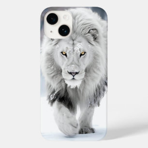 Funda Para iPhone 14 De Case-Mate Majestuoso León Blanco en Diseño de País de las Ma