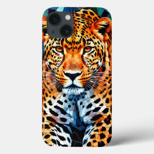 Funda Para iPhone 13 Majestuoso leopardo en vibrante detalle