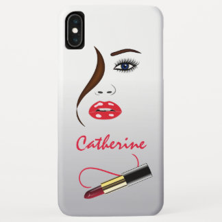 Funda Para iPhone XS Max Makeup Artist Face & Lipstick in the Mirror Chic
