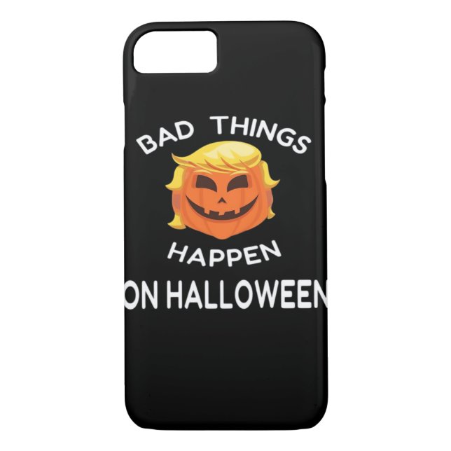 Funda De Case-Mate Para iPhone Mala suerte pasa Halloween Funny Trumpkin para tu  (Reverso)