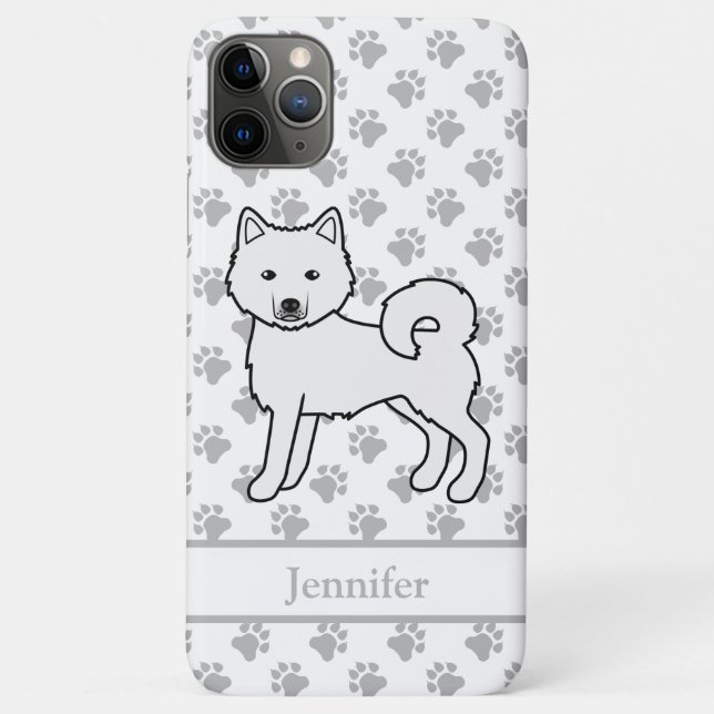 Funda De Case-Mate Para iPhone Malamute de Alaska blanco Perro de dibujos animado (Reverso)