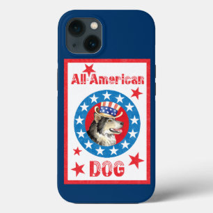 Funda Para iPhone 13 Malemute patriótico