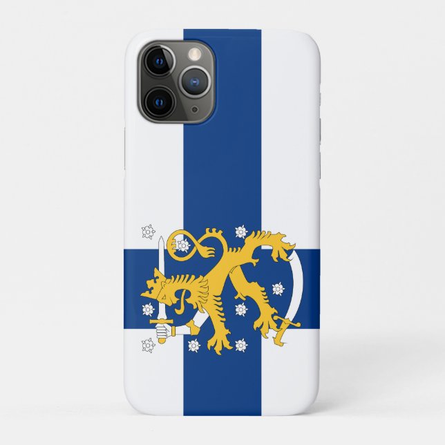 Funda De Case-Mate Para iPhone Maleta de teléfono de bandera de Finlandia (Reverso)