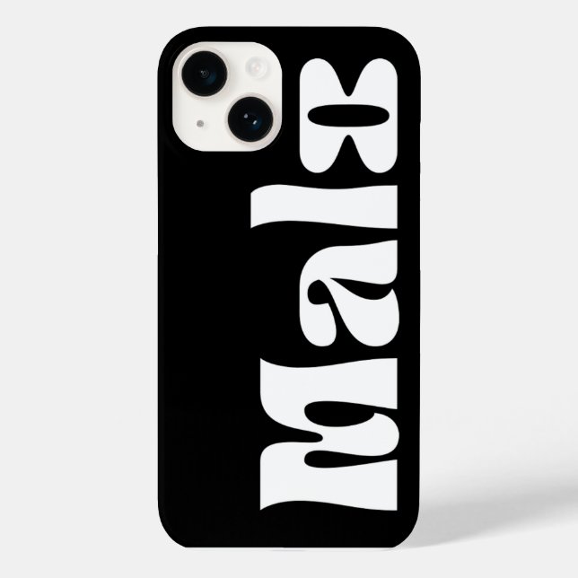 Funda De Case-Mate Para iPhone maleta de teléfono negro (Reverso )