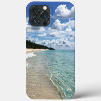 Funda Para iPhone 13 Pro Max maleta para iPhone playa de mar y hermoso cielo