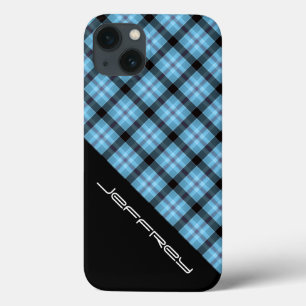 title_seo2 Maletín Blue Plaid/Black iPhone6, duro, personaliz