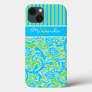 title_seo2 Maletín de aire Blue, Green, White Striped Damask 