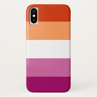 Funda Para iPhone X Maletín de la bandera del orgullo lésbico