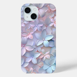 Funda Para iPhone 15 Maletín de teléfono de patrón de Petales florales 