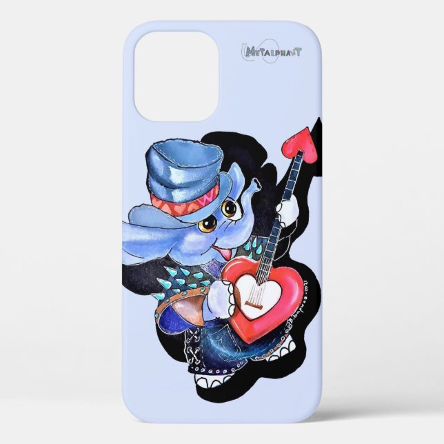 Funda De Case-Mate Para iPhone Maletín de teléfono Metalphant Heart Guitar (Reverso )