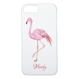 Funda Para iPhone 8/7 Maletín de teléfono monograma Flamingo