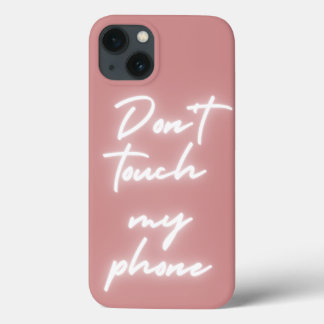 Funda Para iPhone 13 Maletín de teléfono para maletín con guión de neón