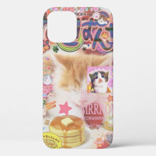 Funda Para iPhone 12 Maletín de teléfono 🌈 Super Cuto para gato Meow*F