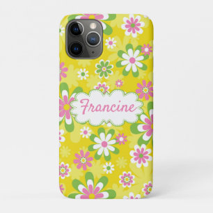 Funda Para iPhone 11 Pro Maletín iPhone con el modelo de flor amarillo mod