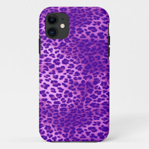 Funda Para iPhone 11 Maletín para iPhone de impresión Purple-Multi-Leop