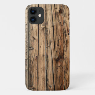 Funda Para iPhone 11 Maletín para iPhone de madera falsa rústica