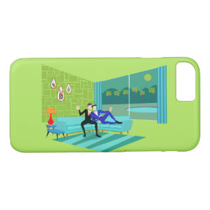 Funda Para iPhone 8/7 Maletín para iPhone de pareja gay retro romántico