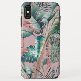 Funda Para iPhone XS Max Maletín para iPhone Largo Banana Palm Vintage