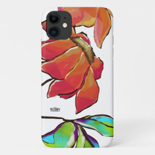 Funda Para iPhone 11 Maletín telefónico "Floral blanca brillante"