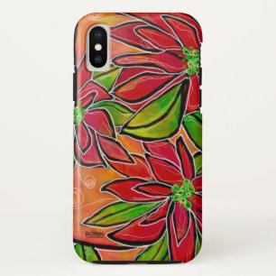 Funda Para iPhone XS Maletín telefónico Poinsettia 2018