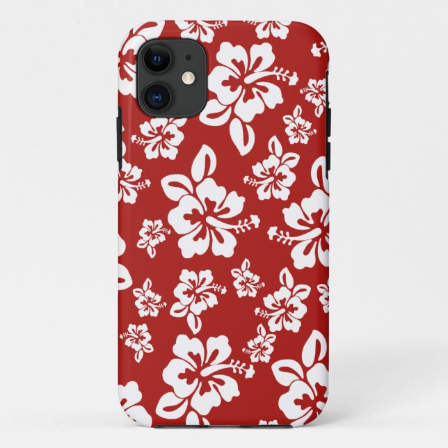 Funda De Case-Mate Para iPhone Malia Hibiscus - Impresión de Pareau rojo hawaiano (Reverso)