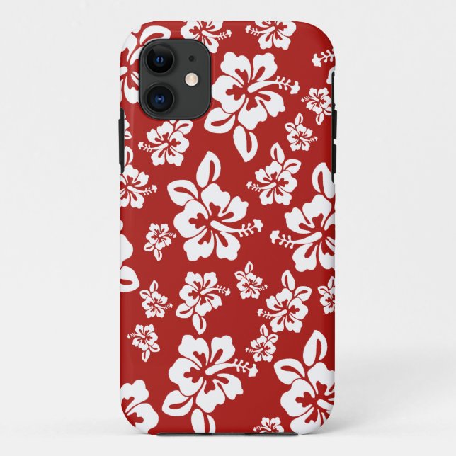 Funda De Case-Mate Para iPhone Malia Hibiscus - Impresión de Pareau rojo hawaiano (Reverso)