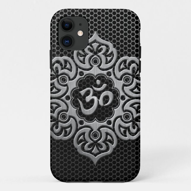 Funda De Case-Mate Para iPhone Malla de acero OM floral (Reverso)