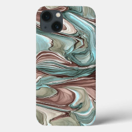 Funda Para iPhone 13 Mallas de colores malva de teléfono abstracto azul