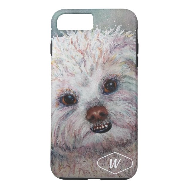 FUNDA DE Case-Mate PARA iPhone MALTESE YORKIE MIX BLANCO DULCE (Reverso)