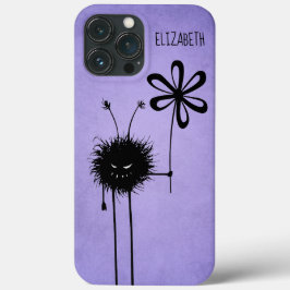Funda Para iPhone 13 Pro Max Malvado Flor Bug Funny Nombre Gótico Púrpura