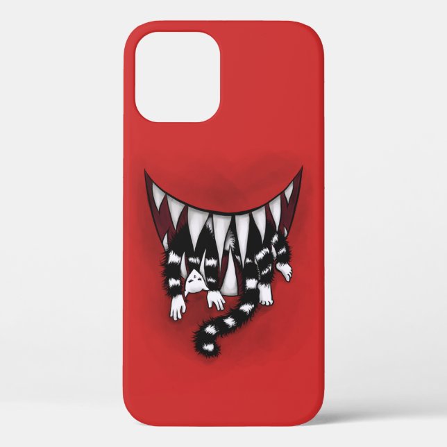 Funda De Case-Mate Para iPhone Malvado monstruo boca agudos dientes comiendo el h (Reverso )