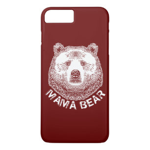 Funda Para iPhone 8 Plus/7 Plus Mama Bear, Ilustracion de mano dibujada