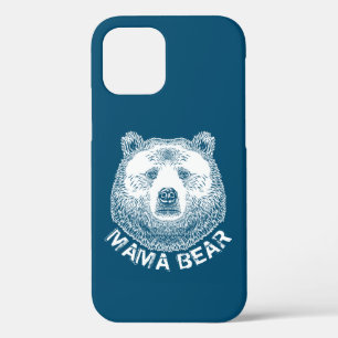 Funda Para iPhone 12 Pro Mama Bear, Ilustracion de mano dibujada