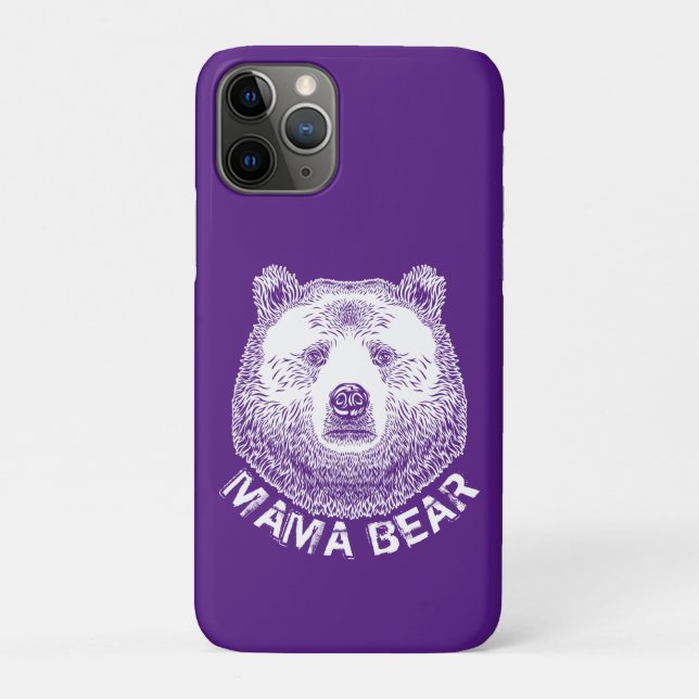 Funda De Case-Mate Para iPhone Mama Bear, Ilustracion de mano dibujada (Reverso)