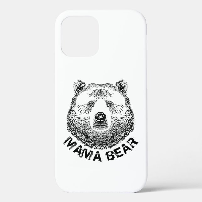 Funda De Case-Mate Para iPhone Mama Bear, Ilustracion de mano dibujada (Reverso )
